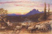 Samuel Palmer Till Vesper Bade the Swain china oil painting artist